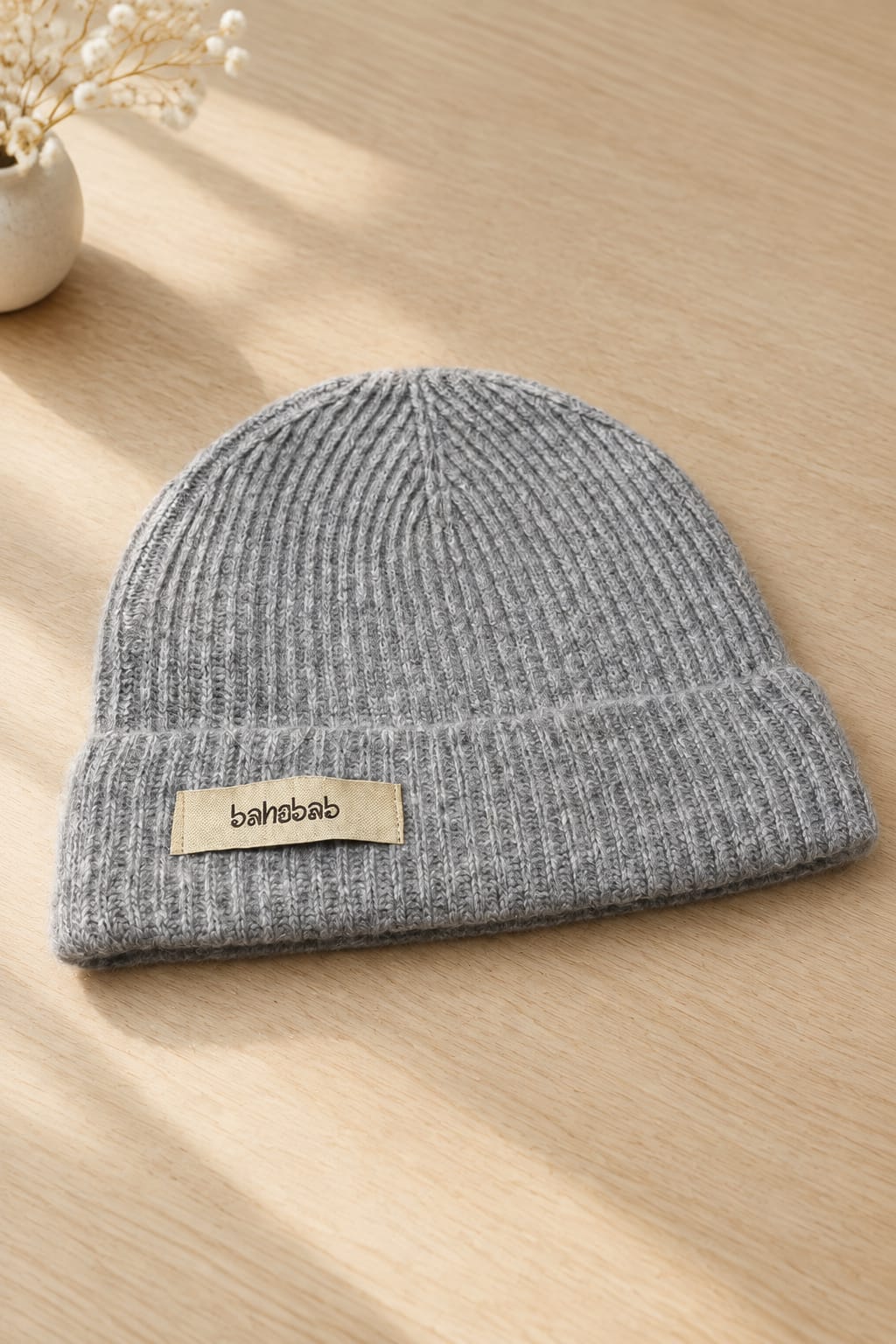 Cuffia in cashmere grigia BAHOBAB W400