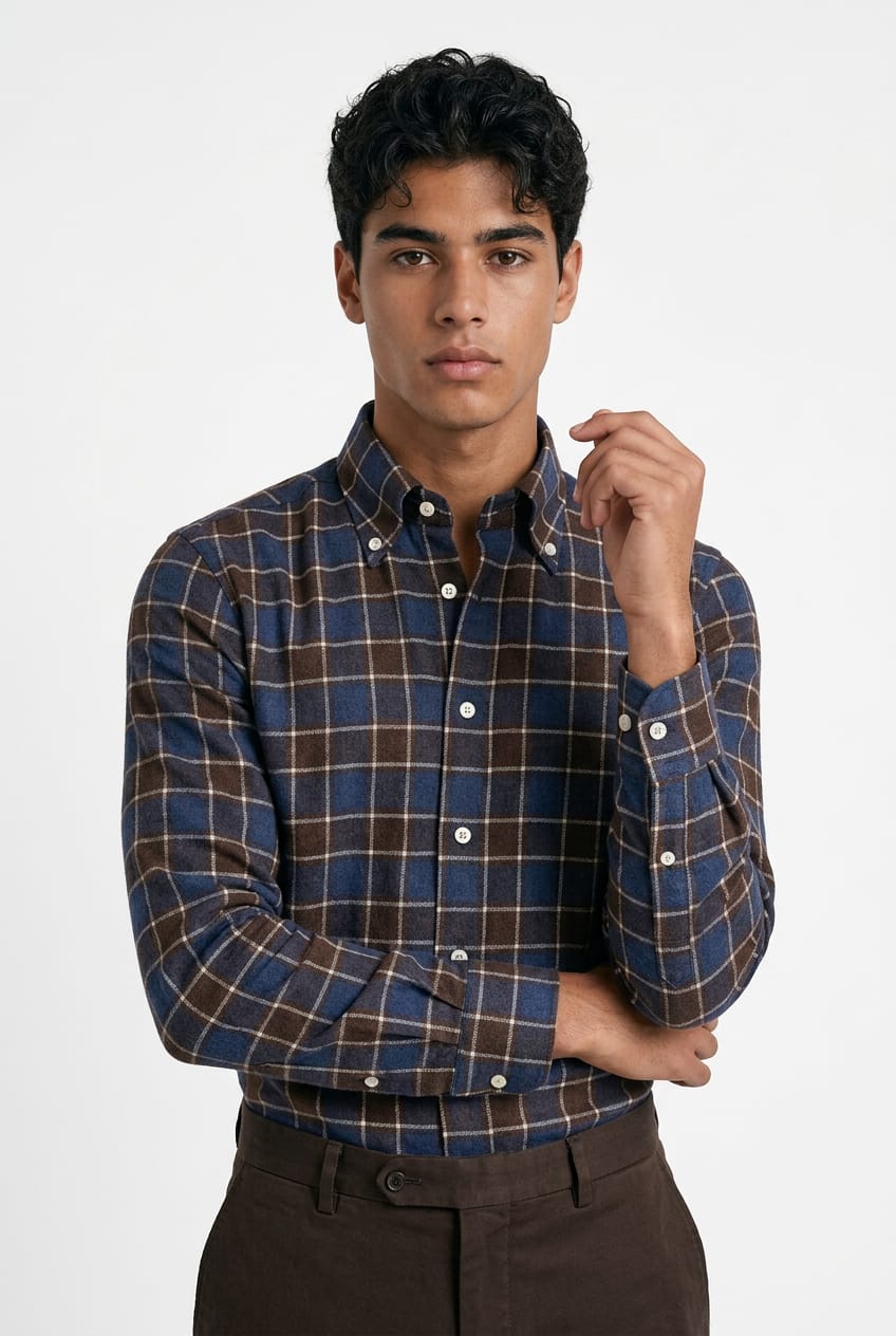 Camicia button down quadri GHIRARDELLI P4122