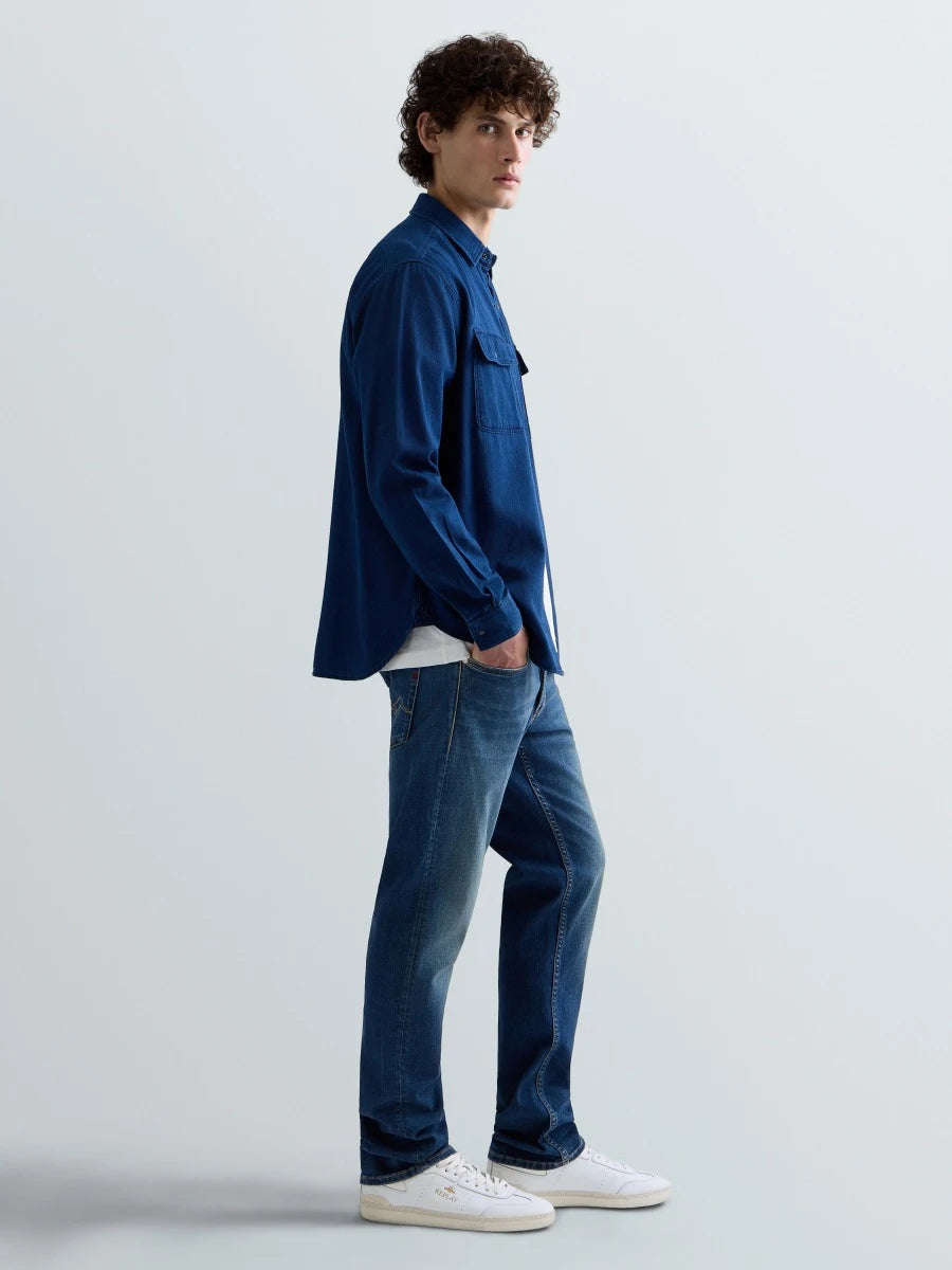 Camicia in cotone indigo REPLAY 723SUW